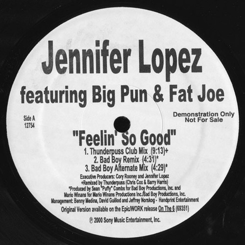 Jennifer Lopez featuring Big Pun* & Fat Joe - Feelin' So Good (12", M/Print, Promo)