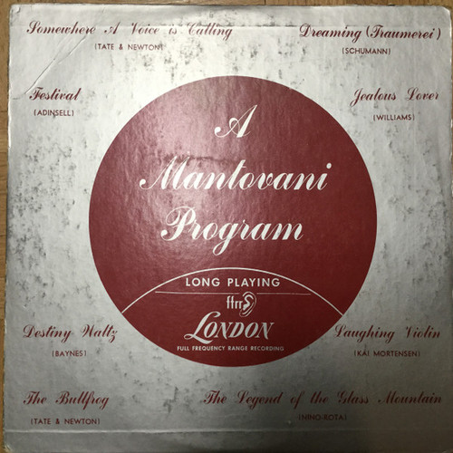 Mantovani And His Orchestra - A Mantovani Program (10")
