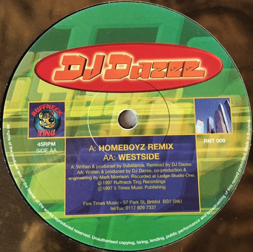 DJ Dazee - Homeboyz (Remix) / Westside (12")