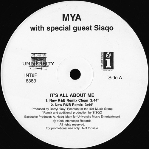 Mya With Special Guest Sisqo - It's All About Me (12", Promo)