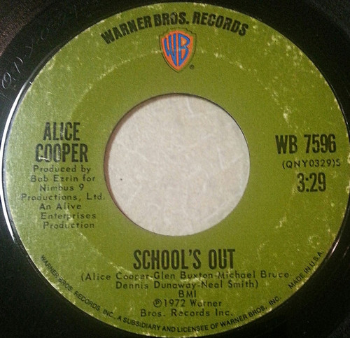 Alice Cooper - School's Out (7", Single, Styrene, Pit)
