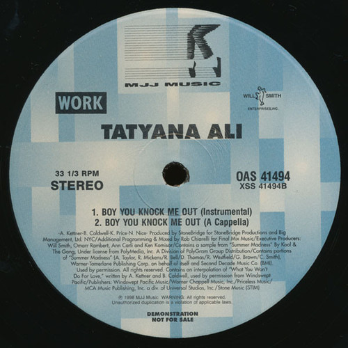 Tatyana Ali - Boy You Knock Me Out (12", Promo)