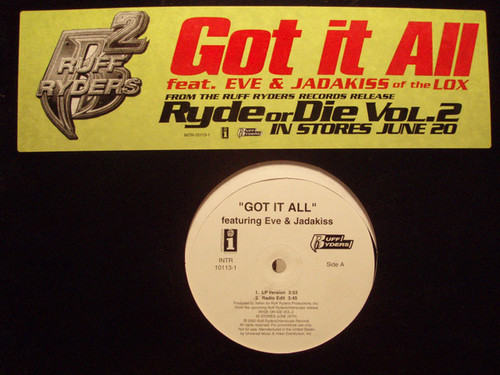 Ruff Ryders - Got It All (12", Single, Promo)