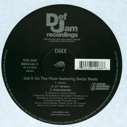 DMX - Get It On The Floor (12")