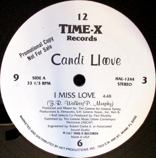 Candi Lloove - I Miss Love (12", Promo)