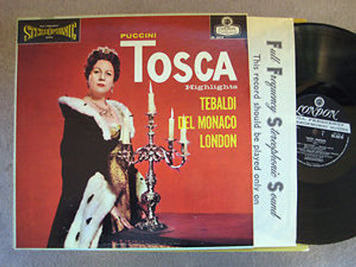 Puccini*, Renata Tebaldi, Mario Del Monaco, George London (2), Francesco Molinari-Pradelli - Tosca (Highlights) (LP)_2383358935