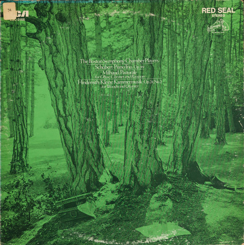 The Boston Symphony Chamber Players* / Schubert* / Milhaud* / Hindemith* - Piano Trio, Op. 99 / Pastorale / Kleine Kammermusik, Op. 24, No. 2 (LP, Album)_2371702909