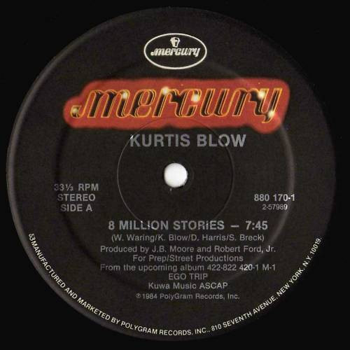 Kurtis Blow - 8 Million Stories / AJ Scratch (12")