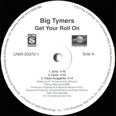 Big Tymers - Get Your Roll On (12", Single, Promo)