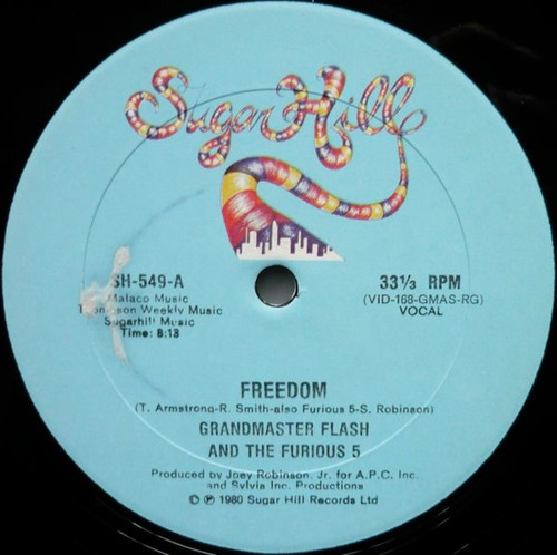 Grandmaster Flash And The Furious 5* - Freedom (12")