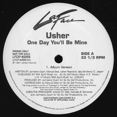 Usher - One Day You'll Be Mine (12", Promo)