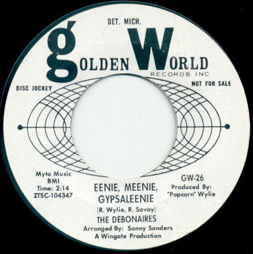 The Debonaires (3) - Eeniee, Meenie, Gypsaleenie / Please Don’t Say We’re Through (7", Promo)