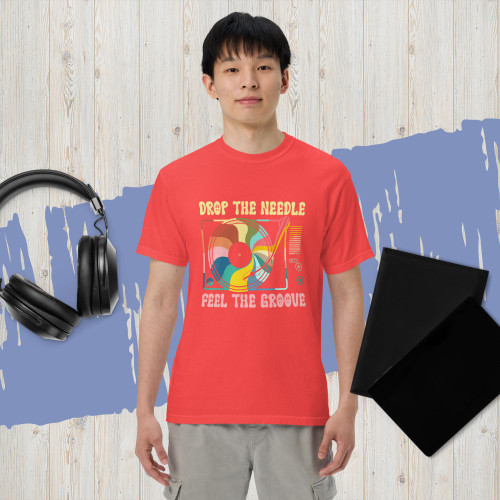 Unisex garment-dyed heavyweight t-shirt Comfort Colors "Feel the Groove" BTR Logo on Back