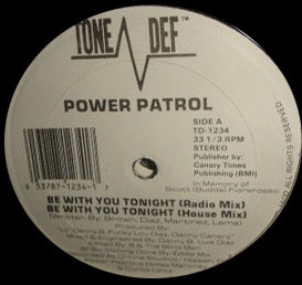 Power Patrol - Be With You Tonight (12")
