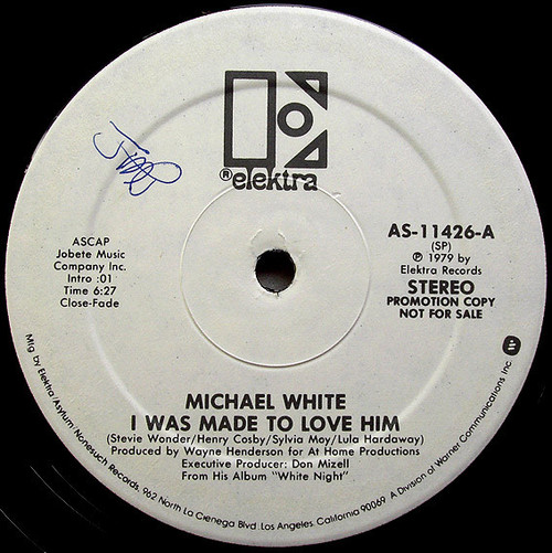 Michael White (2) - I Was Made To Love Him / Rikki, Don't Lose That Number (12", Promo, In )