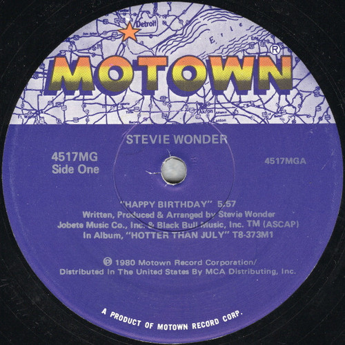Stevie Wonder / Rev. Martin Luther King* - Happy Birthday / Greatest Excerpts From His Speeches (12", Single)