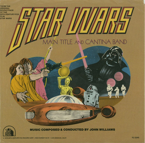 John Williams (4) - Star Wars (Main Title And Cantina Band) (7", Single, RE)