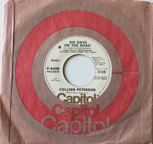 Colleen Peterson - Six Days On The Road (7", Single, Promo)