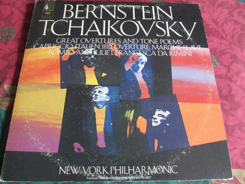 New York Philharmonic, Leonard Bernstein - Great Tchaikovsky Overtures And Tone Poems (2xLP, Comp, Gat)