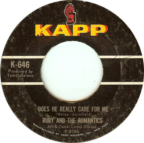Ruby And The Romantics - Does He Really Care For Me  (7", Single)