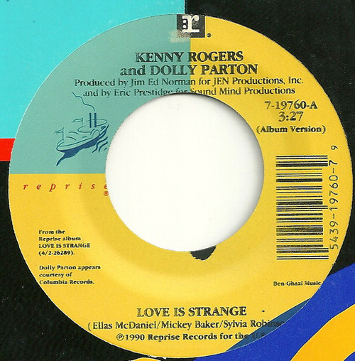 Kenny Rogers And Dolly Parton - Love Is Strange  (7", Single, SRC)