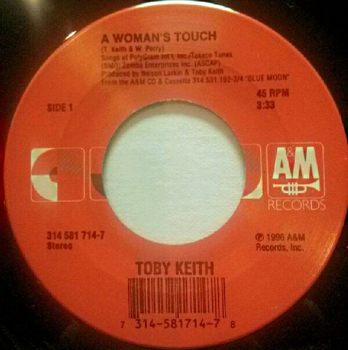 Toby Keith - A Woman's Touch (7", Single, Spe)