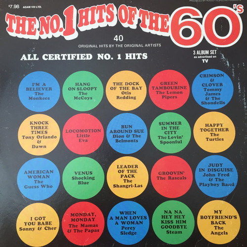 Various - The No. 1 Hits Of The 60's (3xLP, Comp)