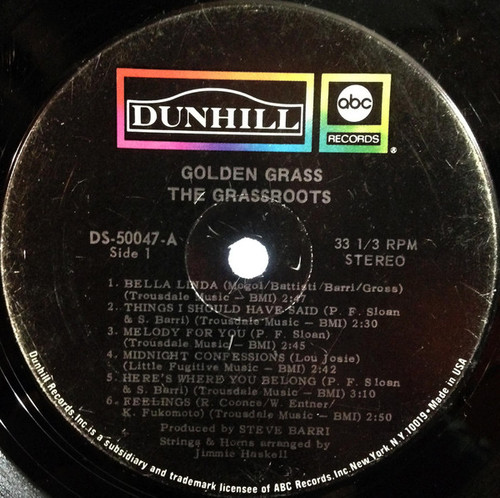 The Grass Roots - Golden Grass: Their Greatest Hits (LP, Comp, RE)