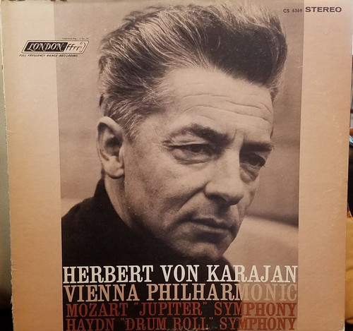 Mozart*, Haydn*, Herbert von Karajan Conducting The Vienna Philharmonic* - 'Jupiter' Symphony / 'Drum Roll' Symphony (LP)