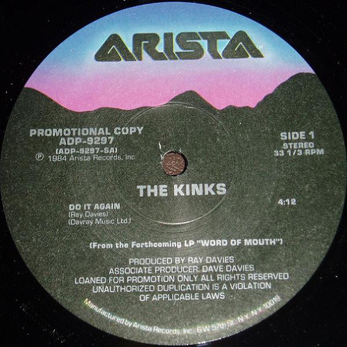 The Kinks - Do It Again (12", Promo)