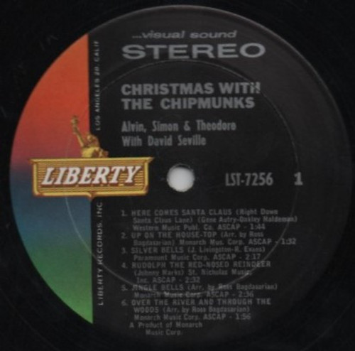 The Chipmunks, David Seville - Christmas With The Chipmunks (LP, Album, Foi)