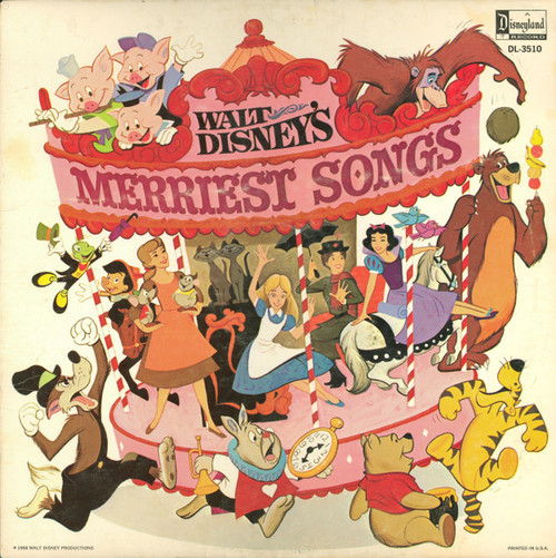 Various - Walt Disney's Merriest Songs (LP, Album, Comp, Mono)_3432340845
