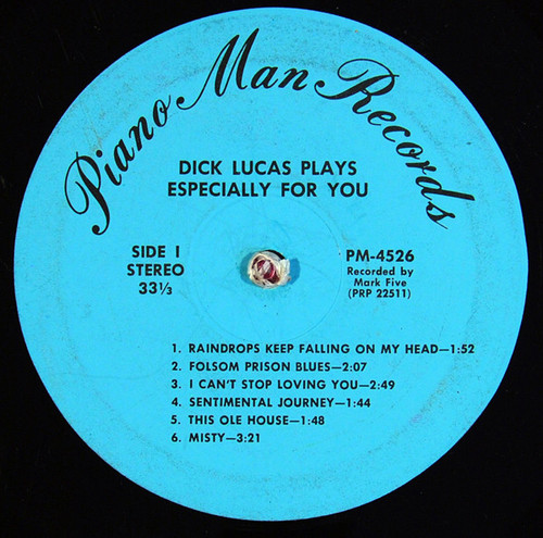 Dick Lucas (3) - Dick Lucas Plays Especially For You (LP)