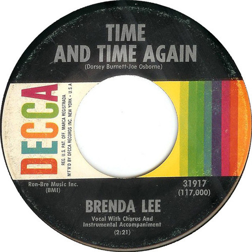 Brenda Lee - Time And Time Again / Too Little Time (7", Pin)
