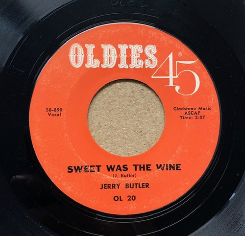 Jerry Butler - Sweet Was The Wine / For Your Precious Love (7", Single, RE)