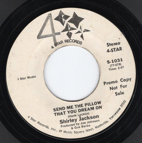 Shirley Jackson - Send Me The Pillow That You Dream On (7", Single, Promo)