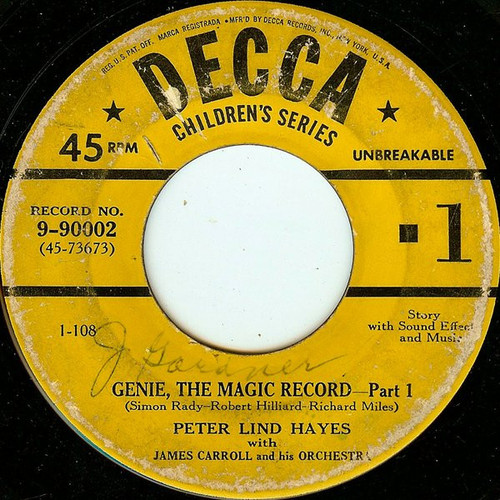Peter Lind Hayes - Genie, The Magic Record (7")