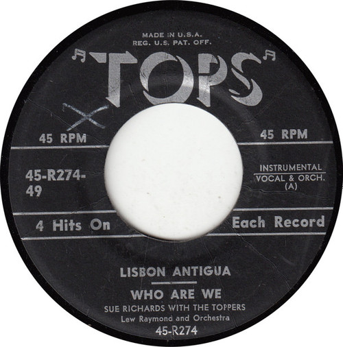 Sue Richards (3) With The Toppers (4), Lew Raymond And His Orchestra - 4 Hits On Each Record (7", EP)