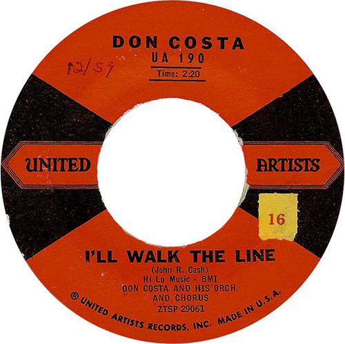 Don Costa And His Orch. And Chorus* - I'll Walk The Line / Catwalk (7")
