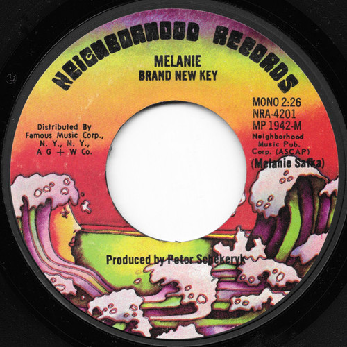 Melanie (2) - Brand New Key (7", Single, Mono, Styrene, Phi)