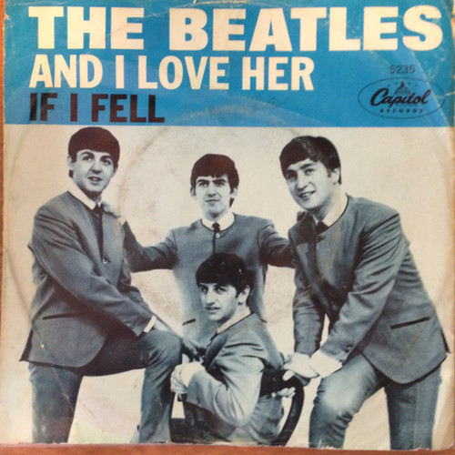 The Beatles - And I Love Her / If I Fell (7", Single, Pin)