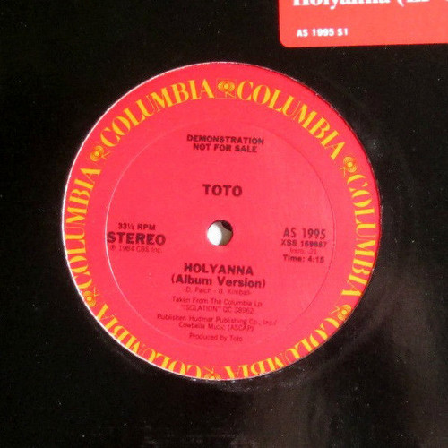 Toto - Holyanna (12", Promo)