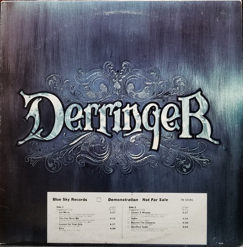 Derringer (2) - Derringer (LP, Album, Promo)
