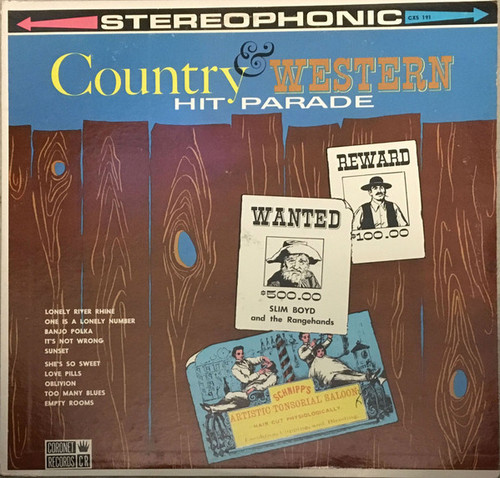 Slim Boyd And The Rangehands - Country & Western Hit Parade (LP, Album)
