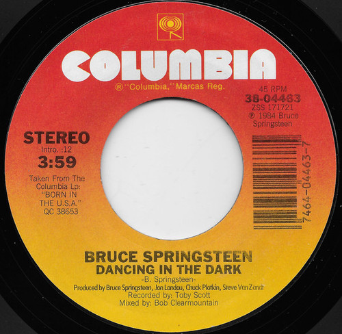 Bruce Springsteen - Dancing In The Dark  (7", Single, Styrene, Car)