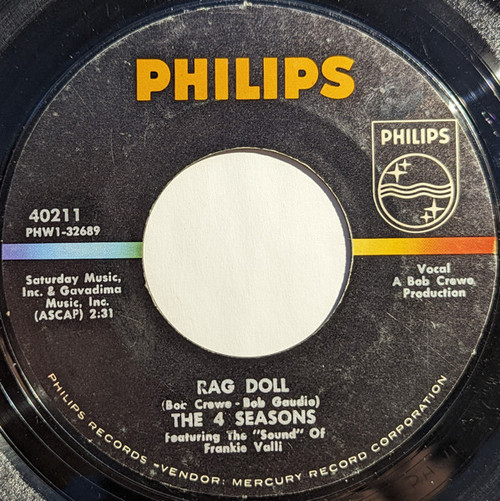 The 4 Seasons* - Rag Doll / Silence Is Golden (7", Single)