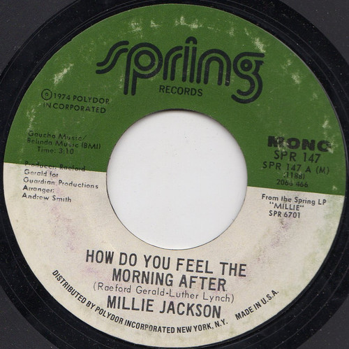 Millie Jackson - How Do You Feel The Morning After / In The Wash (7", Single, Mono, Styrene, Pre)