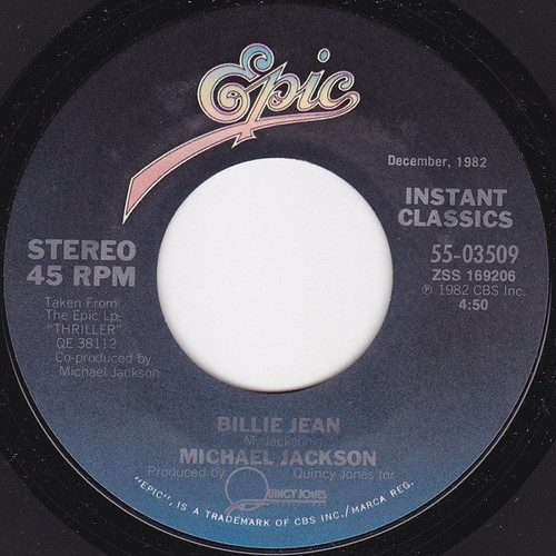 Michael Jackson - Billie Jean / Can't Get Outta The Rain (7", Single, RE, Styrene, Pit)