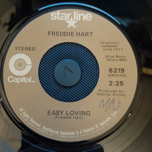 Freddie Hart - Easy Loving (7", Single, Los)