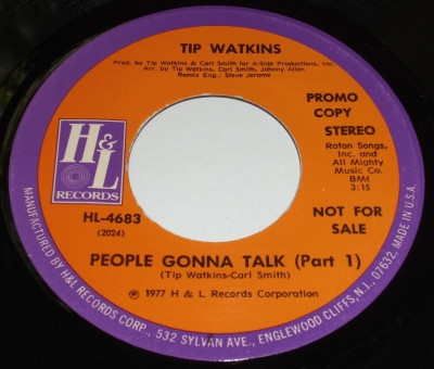 Tip Watkins* - People Gonna Talk (7", Promo)